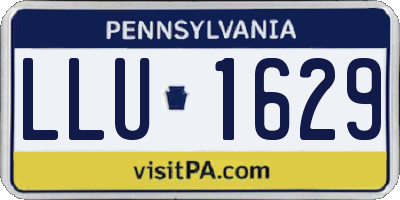 PA license plate LLU1629