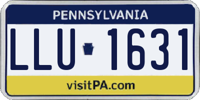 PA license plate LLU1631