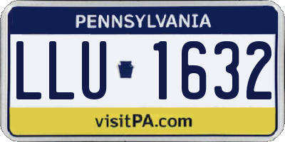 PA license plate LLU1632