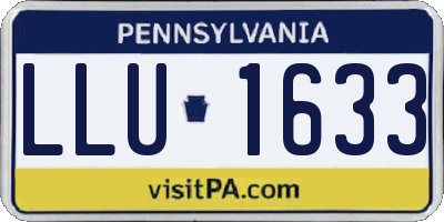 PA license plate LLU1633