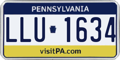 PA license plate LLU1634
