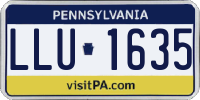 PA license plate LLU1635
