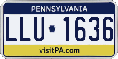 PA license plate LLU1636