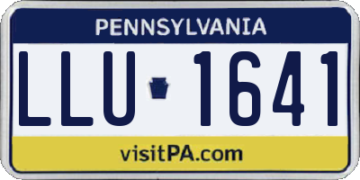 PA license plate LLU1641