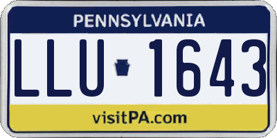 PA license plate LLU1643
