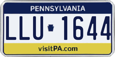 PA license plate LLU1644