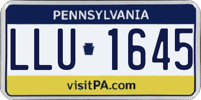 PA license plate LLU1645