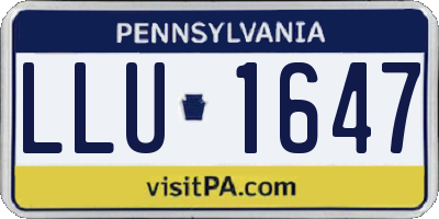 PA license plate LLU1647
