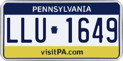 PA license plate LLU1649