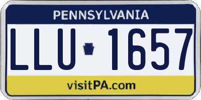 PA license plate LLU1657