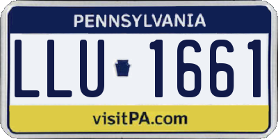 PA license plate LLU1661