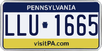 PA license plate LLU1665