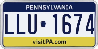 PA license plate LLU1674