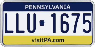 PA license plate LLU1675