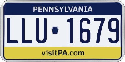 PA license plate LLU1679