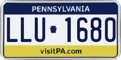 PA license plate LLU1680