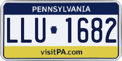 PA license plate LLU1682