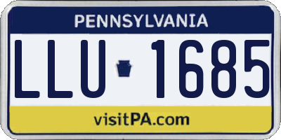 PA license plate LLU1685