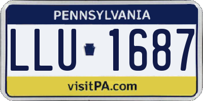 PA license plate LLU1687