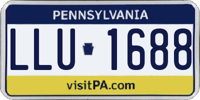 PA license plate LLU1688