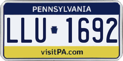 PA license plate LLU1692