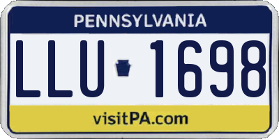 PA license plate LLU1698