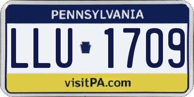 PA license plate LLU1709