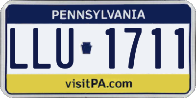 PA license plate LLU1711