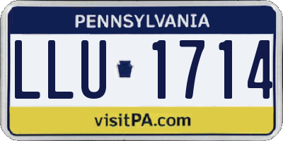PA license plate LLU1714