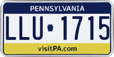 PA license plate LLU1715