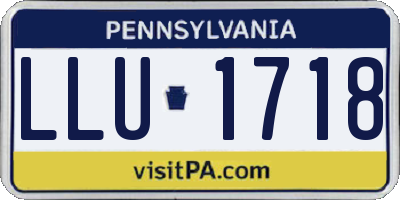 PA license plate LLU1718