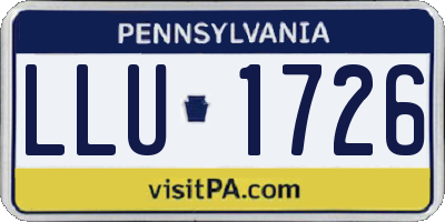 PA license plate LLU1726