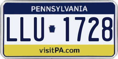 PA license plate LLU1728