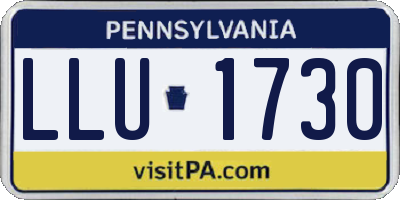 PA license plate LLU1730