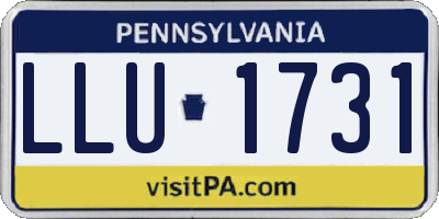PA license plate LLU1731