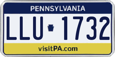 PA license plate LLU1732