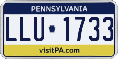 PA license plate LLU1733