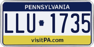 PA license plate LLU1735