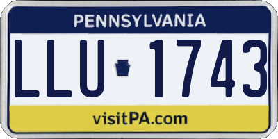 PA license plate LLU1743