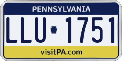 PA license plate LLU1751