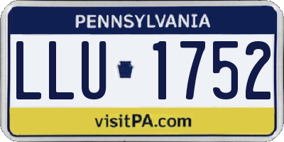 PA license plate LLU1752