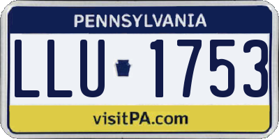 PA license plate LLU1753