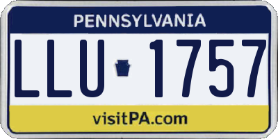 PA license plate LLU1757