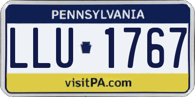 PA license plate LLU1767