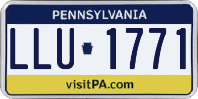 PA license plate LLU1771