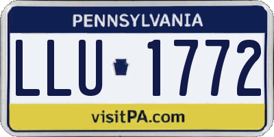PA license plate LLU1772