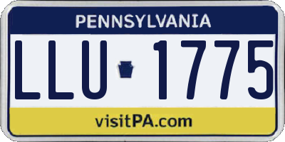 PA license plate LLU1775