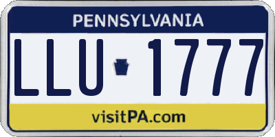 PA license plate LLU1777