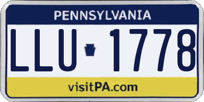 PA license plate LLU1778