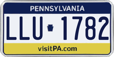PA license plate LLU1782